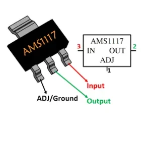 Nexonix AMS1117-5v_Regulator رگولاتور 5 ولت 1 آمپر نکسونیکس