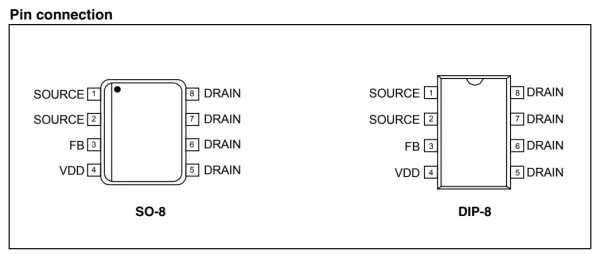 آی سی سوئیچینگ VIPER22A pinout 2 Nexonix نکسونیکس